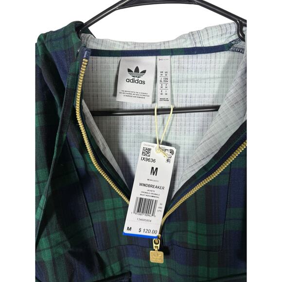 NWT Adidas Windbreaker Jackets Night Indigo Mineral Green Men`s Size Medium - Picture 4 of 4